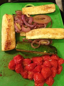 zucchini, roasted cheery tomatoes, onions, roasted garlic, roasted vegetable lasagna, vegetarian, pesto lasagna, lea craft spencer, lea spencer