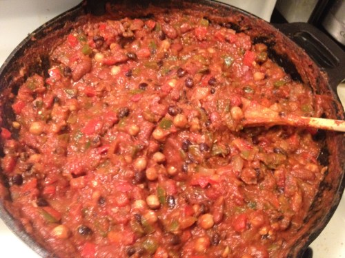 veggie chili, chili, cornbread, jalapeno cornbread, vegetarian, vegan, recipe