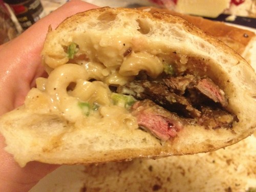 mac and cheese steak, recipe, skirt steak recipe, mac and cheese recipe, homemade mac and cheese, comfort food